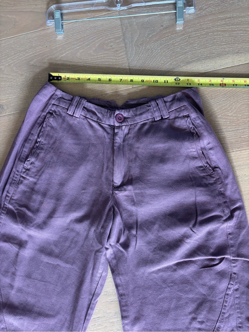 Free People Spotlight Washed Barrel Chino Trousers 6 Italian Plum NWT Wide Pant - Picture 9 of 11